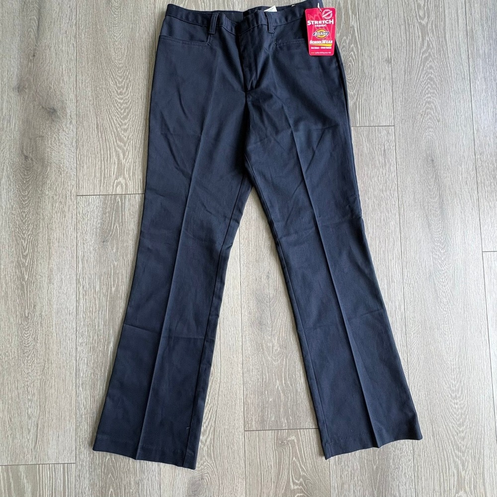Dickies‎ SchoolWear Navy Blue Stretch Pants 11RG Wrinkle Resistant 71969DN